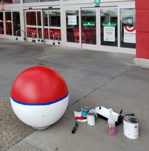 Image of ball in front of Target